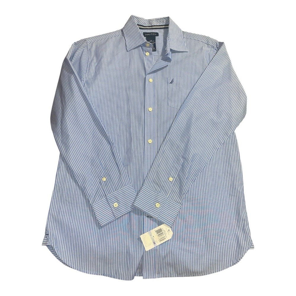 Nautica Men's Classic Blue Pinstripe Shirt